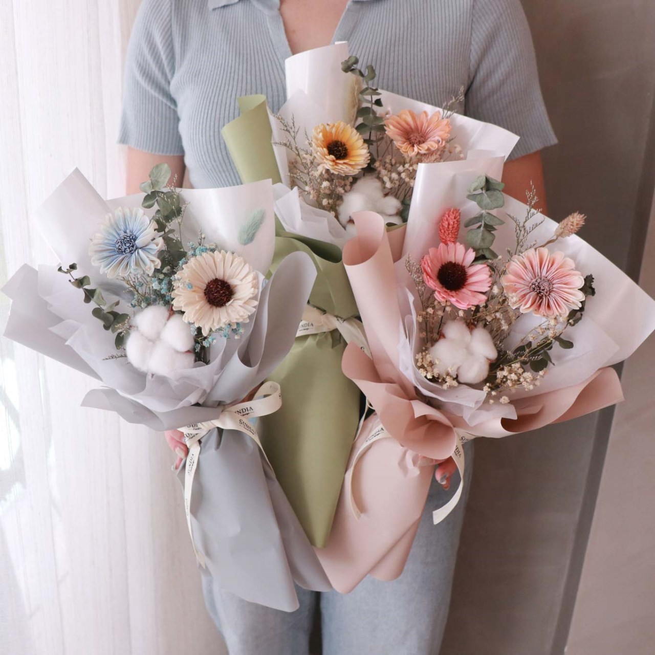 畢業了! 向日葵太陽花乾燥花束