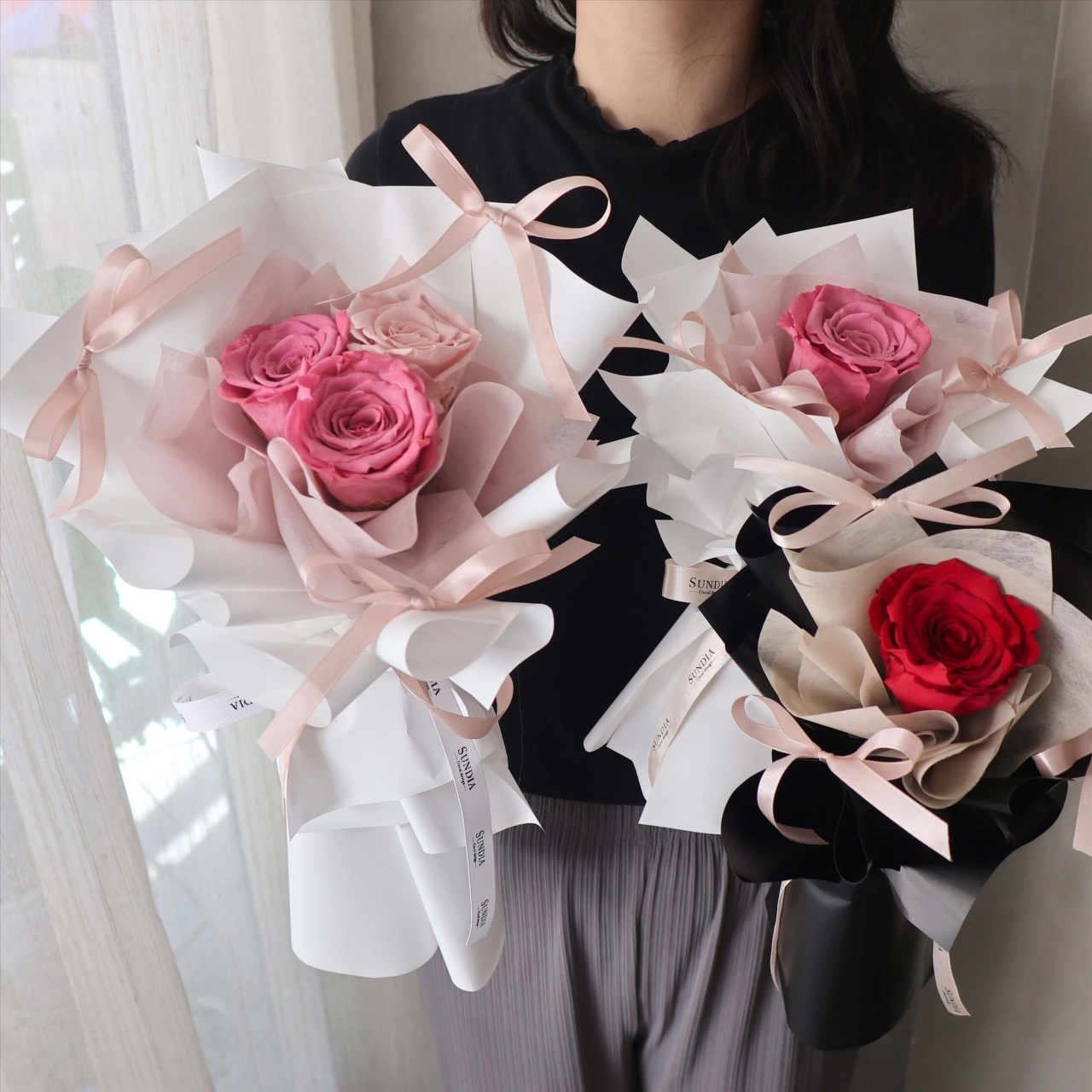 芭蕾風永生花束