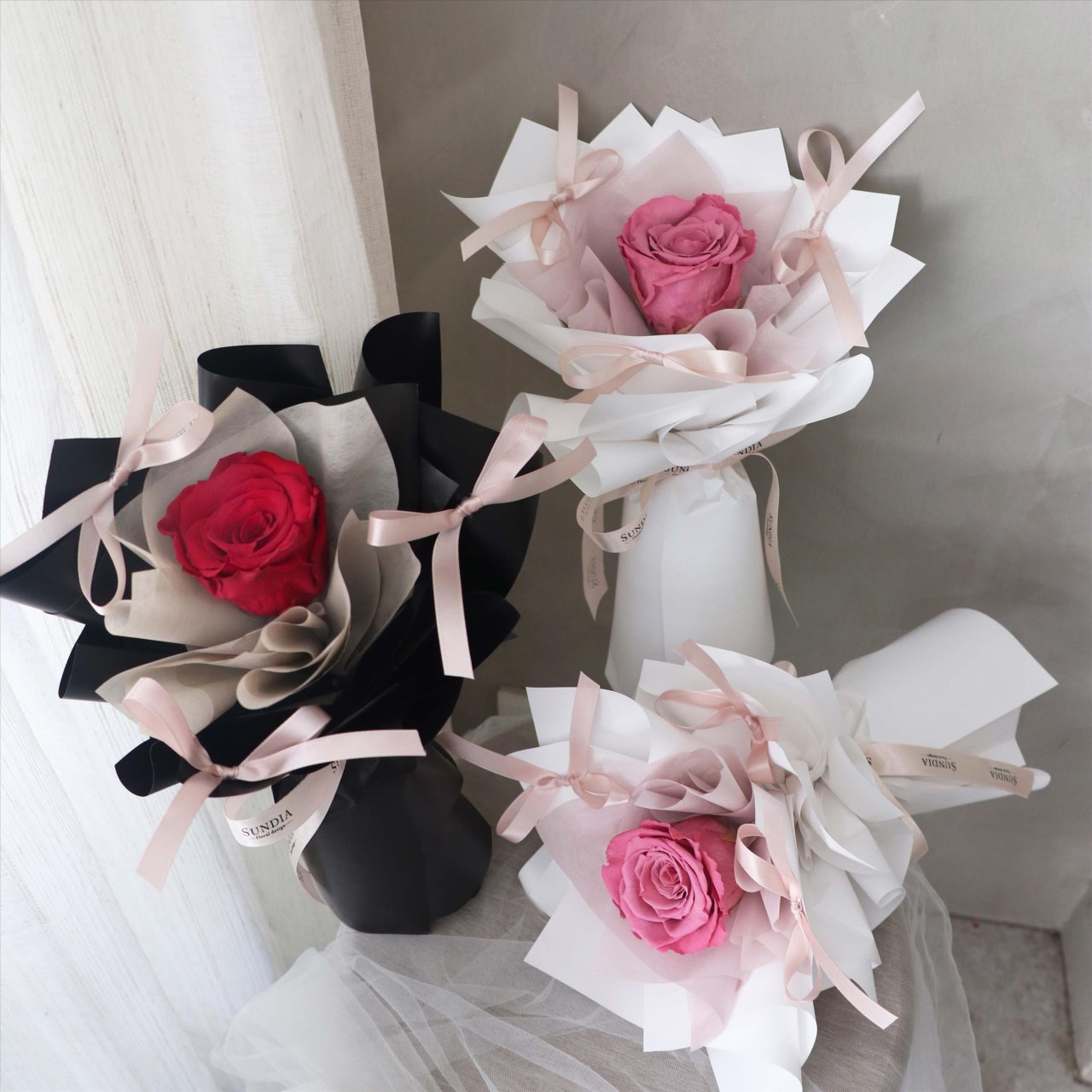 芭蕾風永生花束