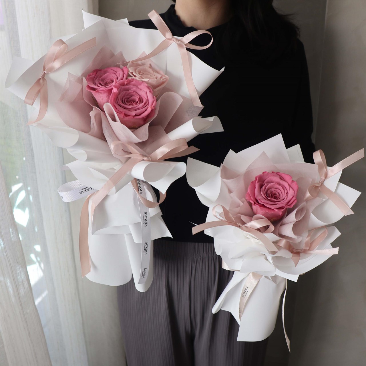 芭蕾風永生花束