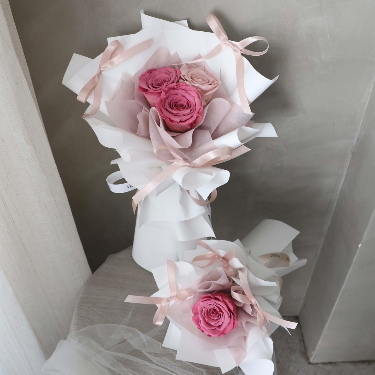芭蕾風永生花束