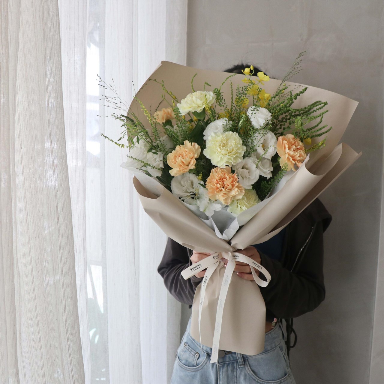 奶油風溫柔系鮮花束