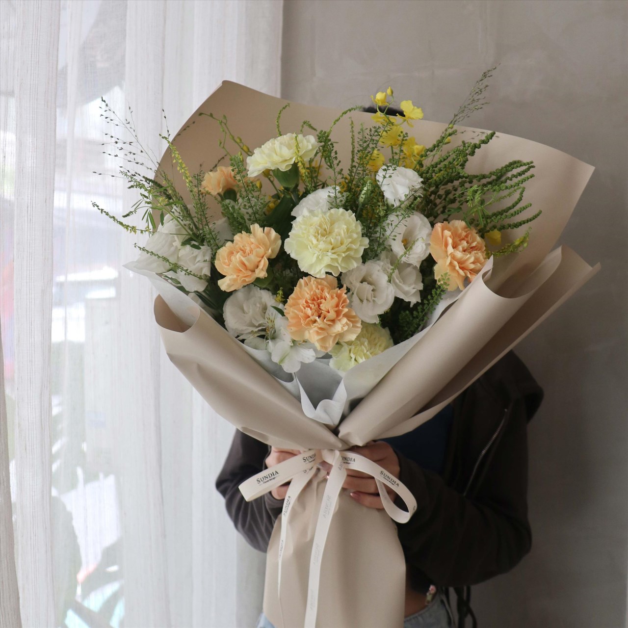 奶油風溫柔系鮮花束