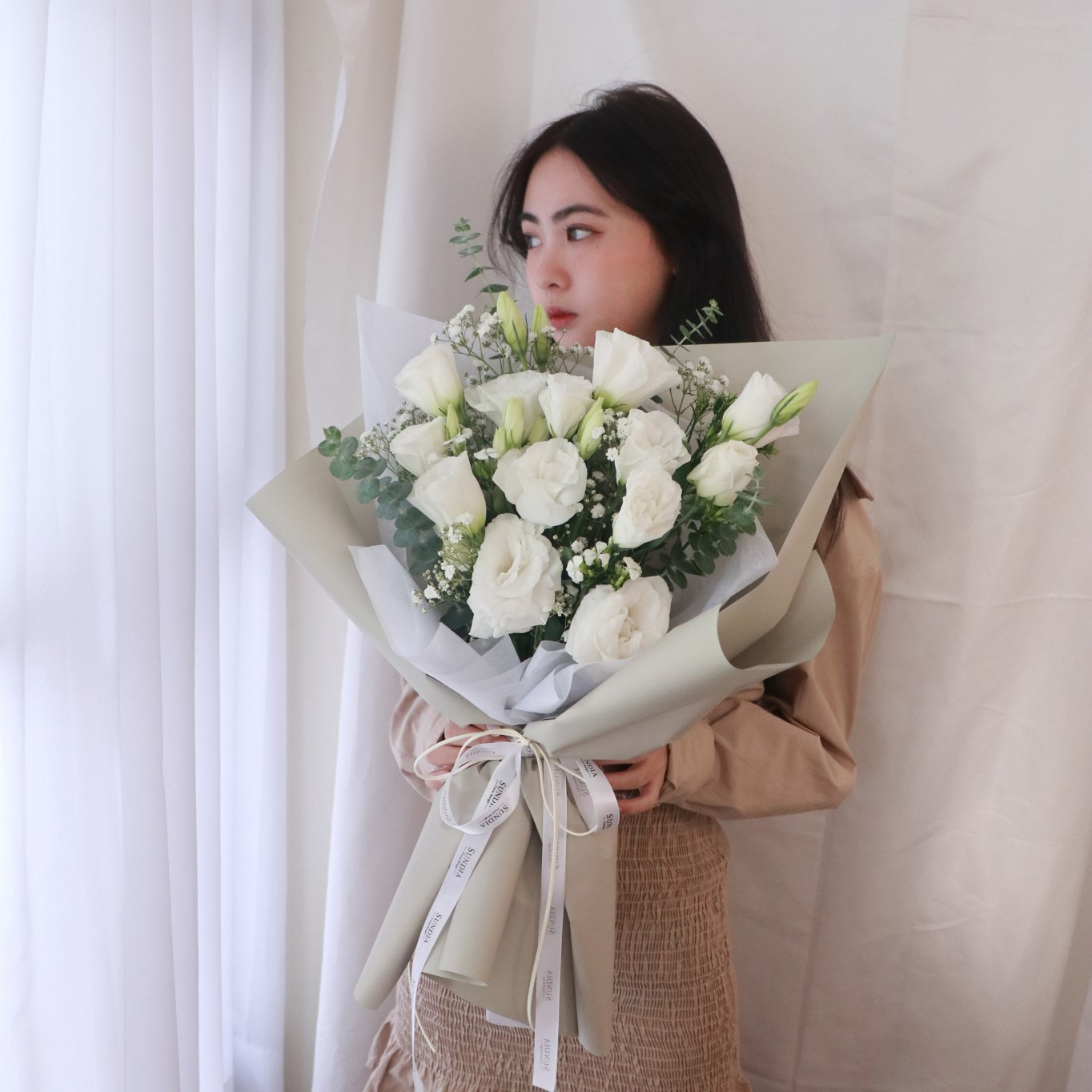 白桔梗鮮花束