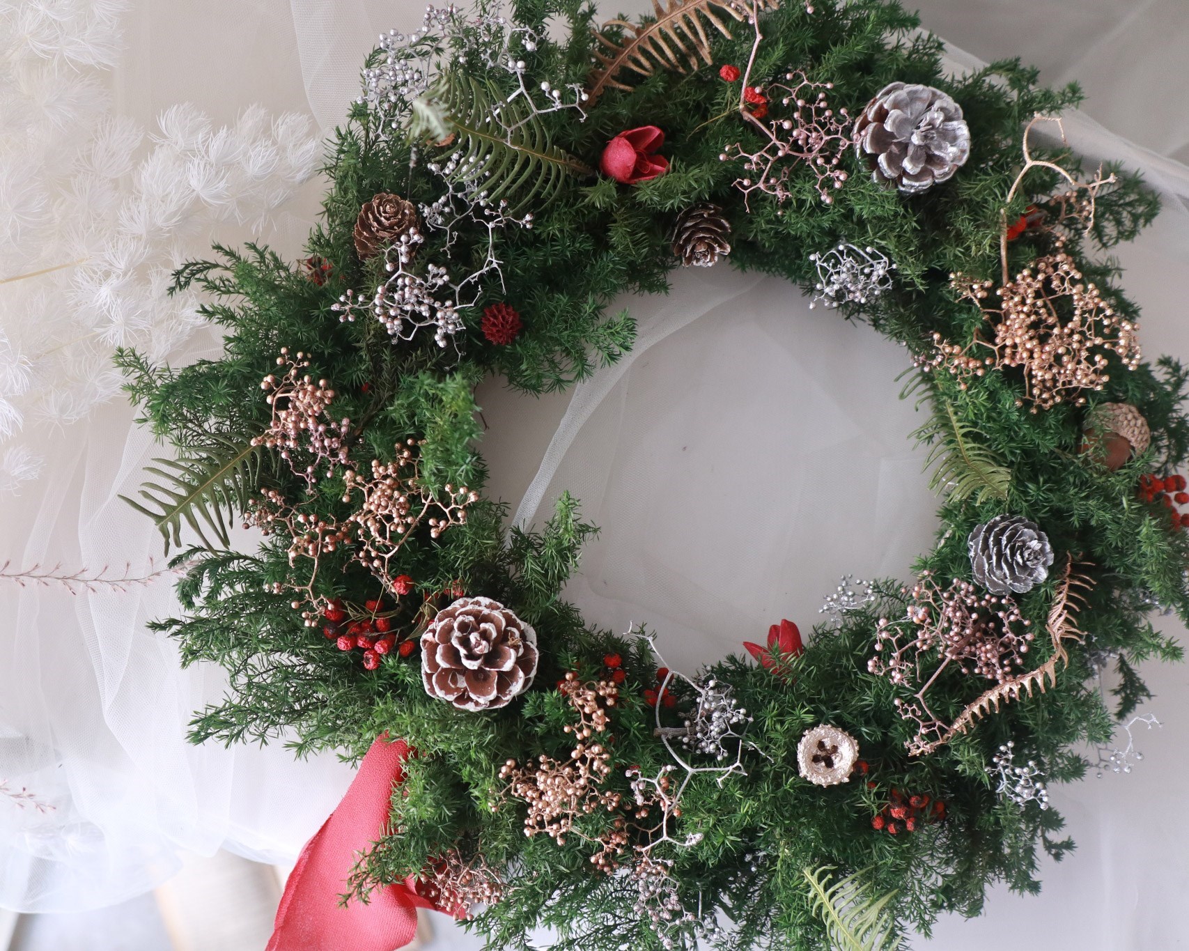 【課程】雪松聖誕花圈 