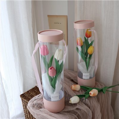 仿真鬱金香手提長花桶