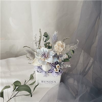 迷霧藍仙境小盆花