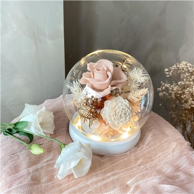 奶茶牛奶玻璃罩夜燈 m