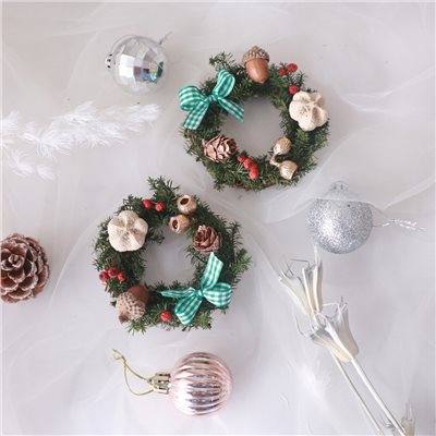 太可愛♡ 聖誕永生迷你小花圈